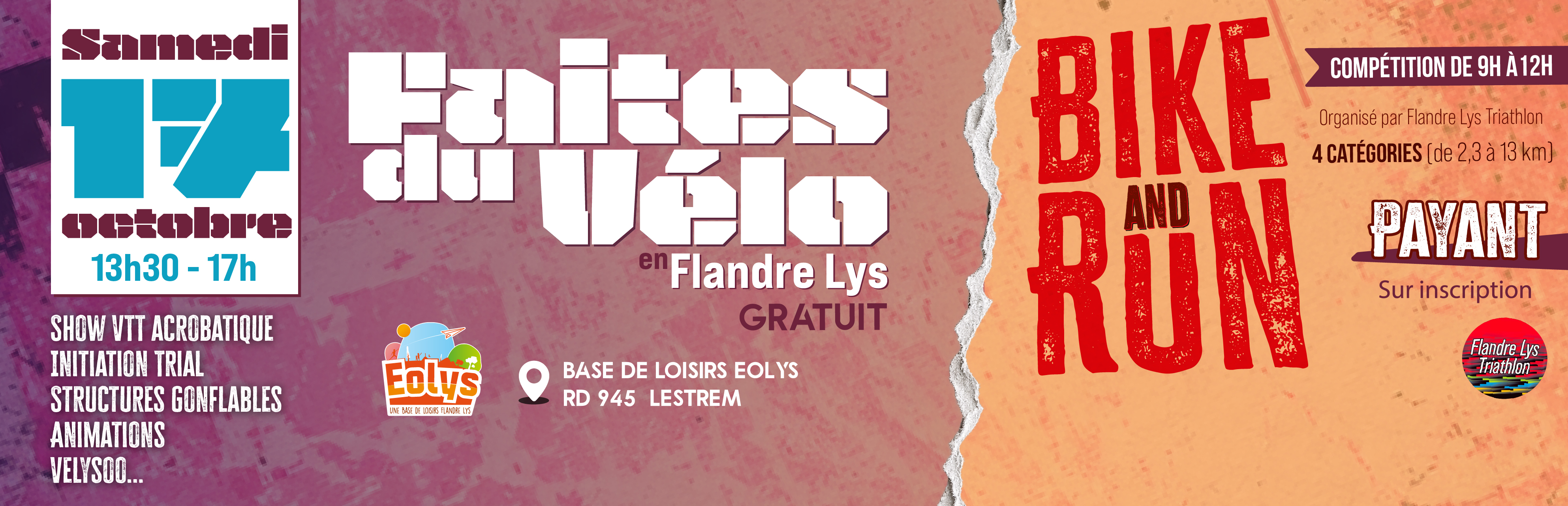 Faites du vélo 3e édition samedi 17 octobre à Eolys 